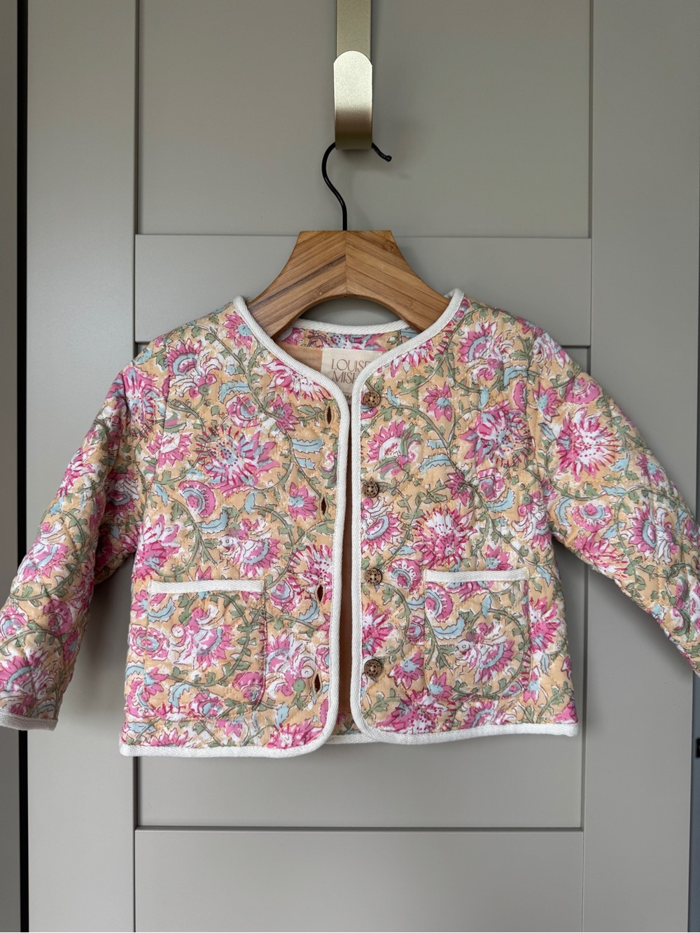 Louise Misha Astrid Quilted Floral Cotton Voile Jacket 💛 Yellow Capri Cove Baby